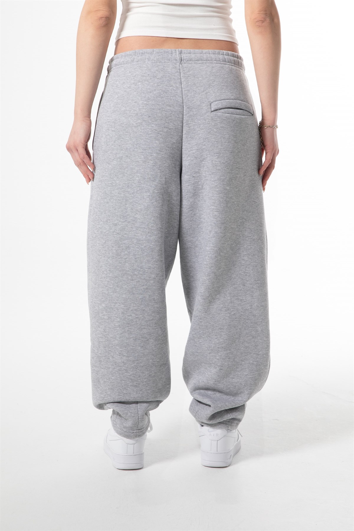 Flex Tech Oversize Eşofman Gri Melanj