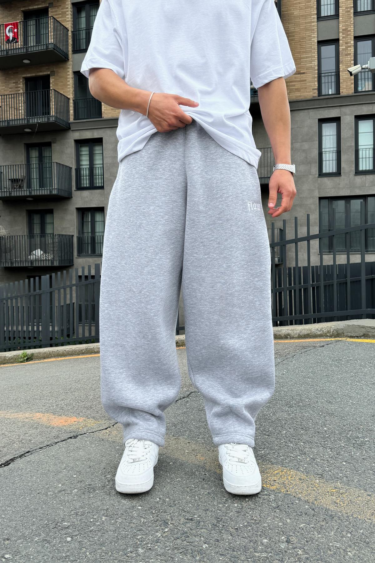 Flex Tech Oversize Gri Melanj Eşofman