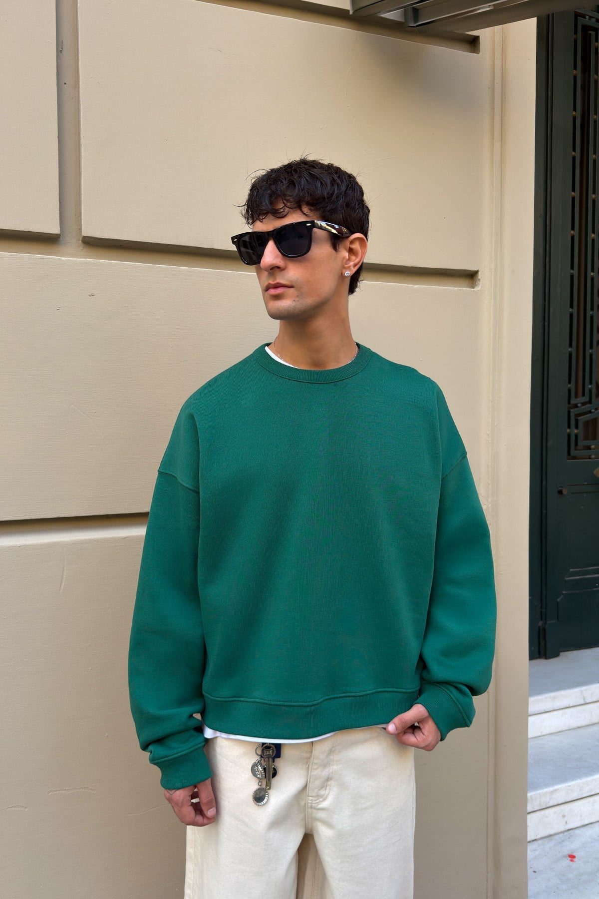 FW Star Boxy Fit Green Sweat