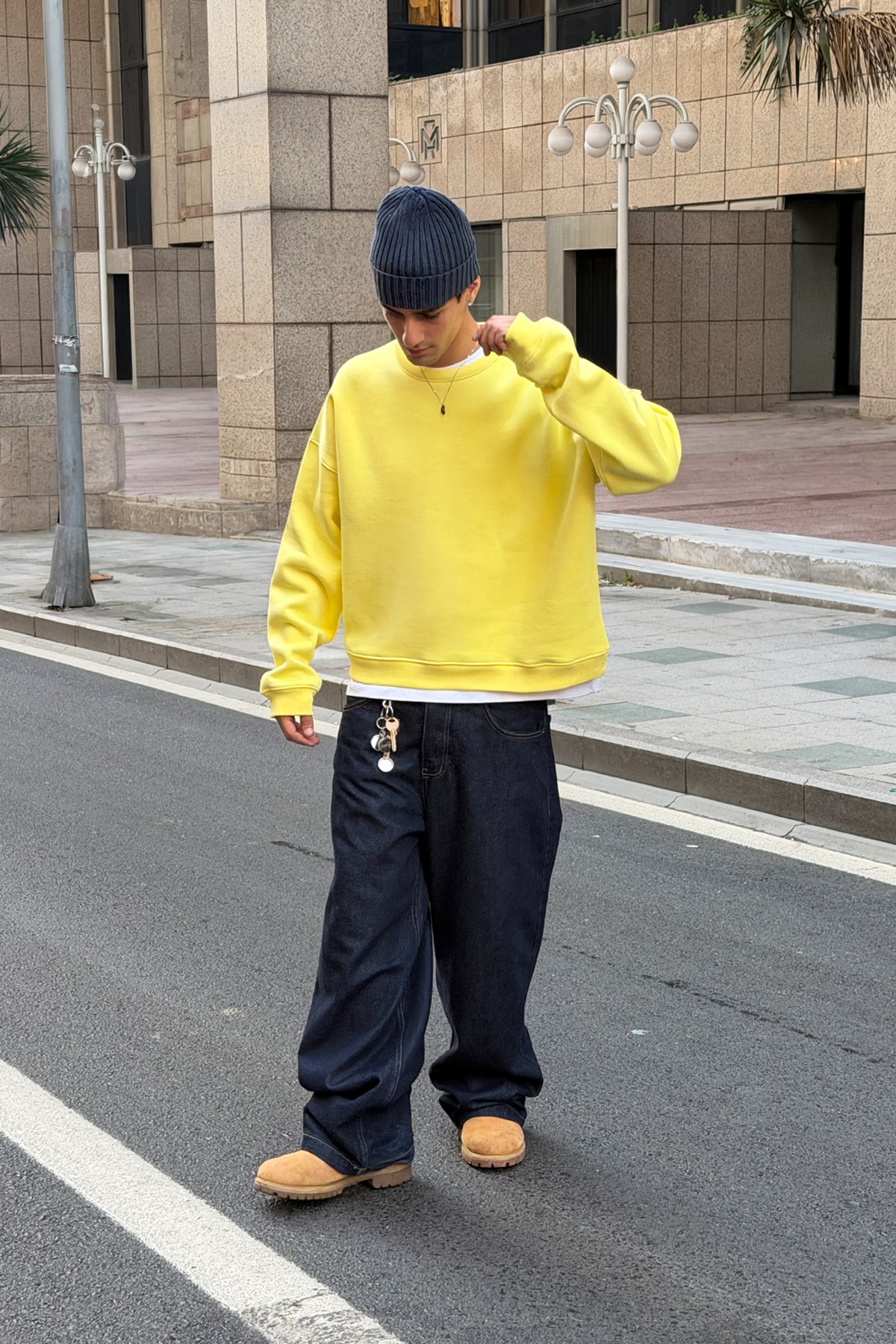 FW Star Cool Puff Boxy Fit Butter Yellow Sweat