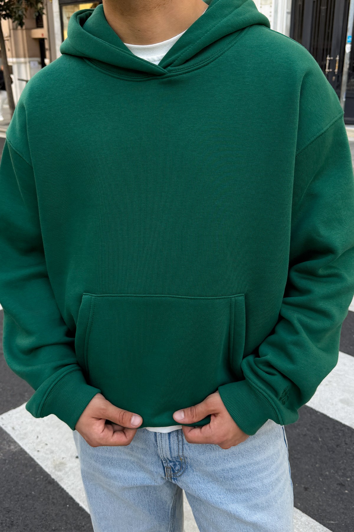 FW Star Cool Puff Green Relax Fit Hoodie