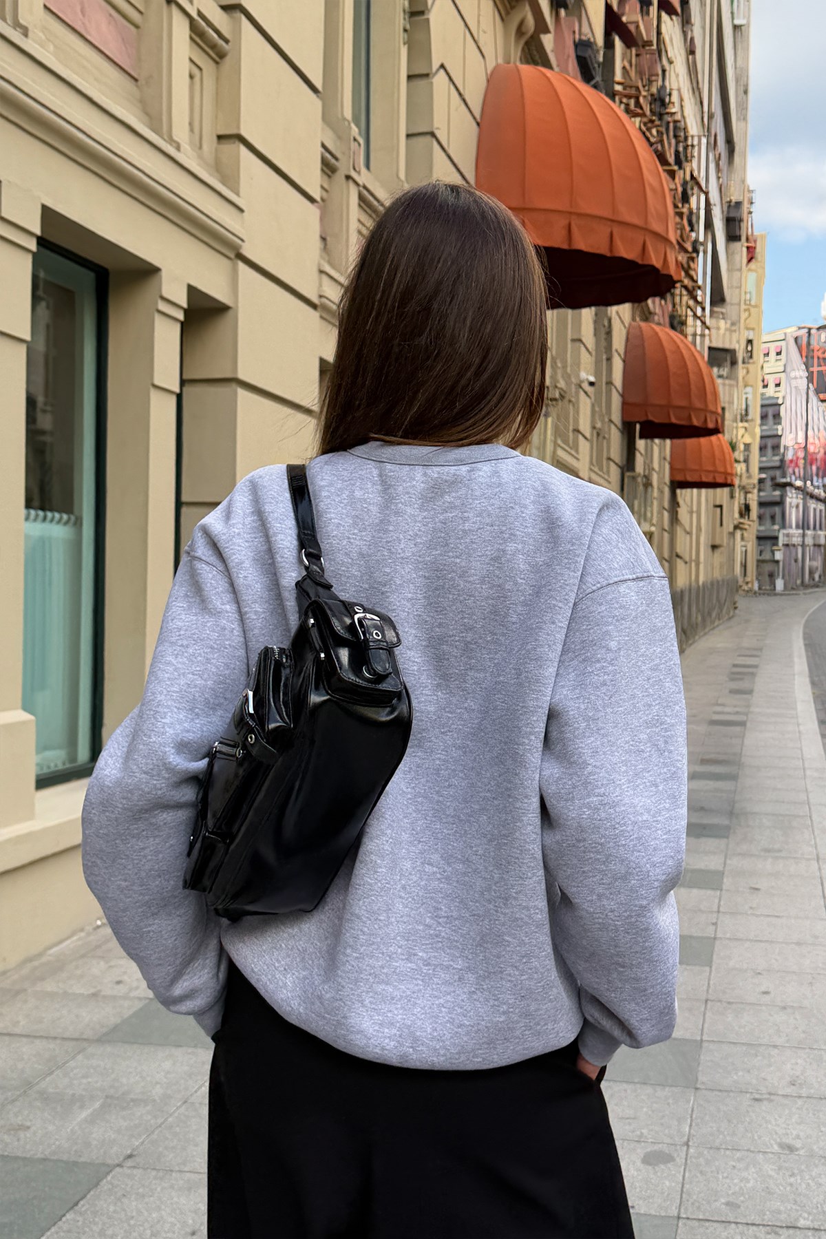 FW Star Cool Puff Melange Grey Relax Fit Sweat