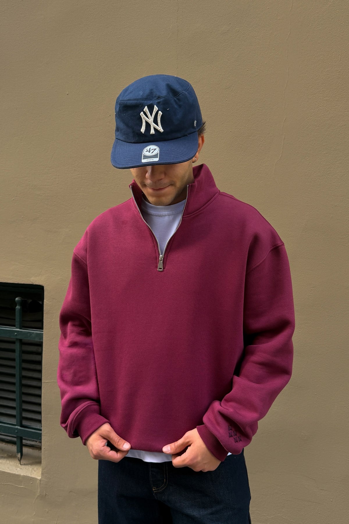 FW Star Relax Fit Half Zip Sweat