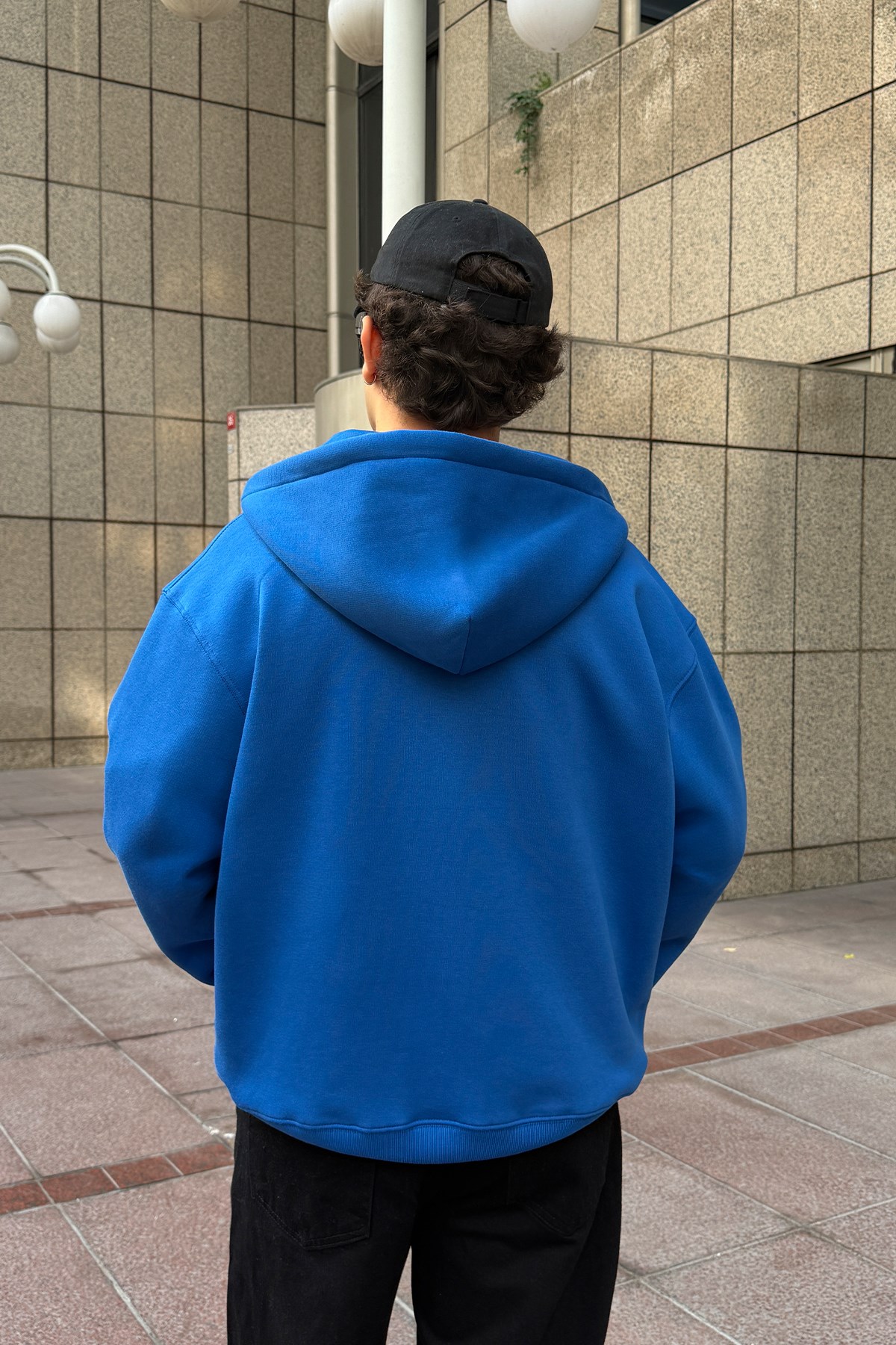 FW Star Cool Puff Relax Fit Saxe Blue Zip Hoodie