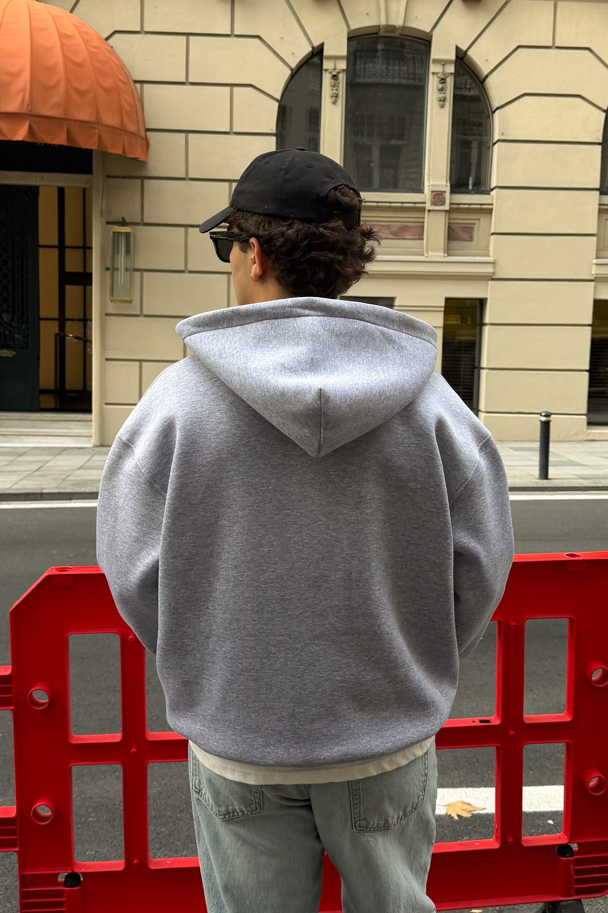 FW Star Cool Puff Relax Fit Gray Zip Hoodie