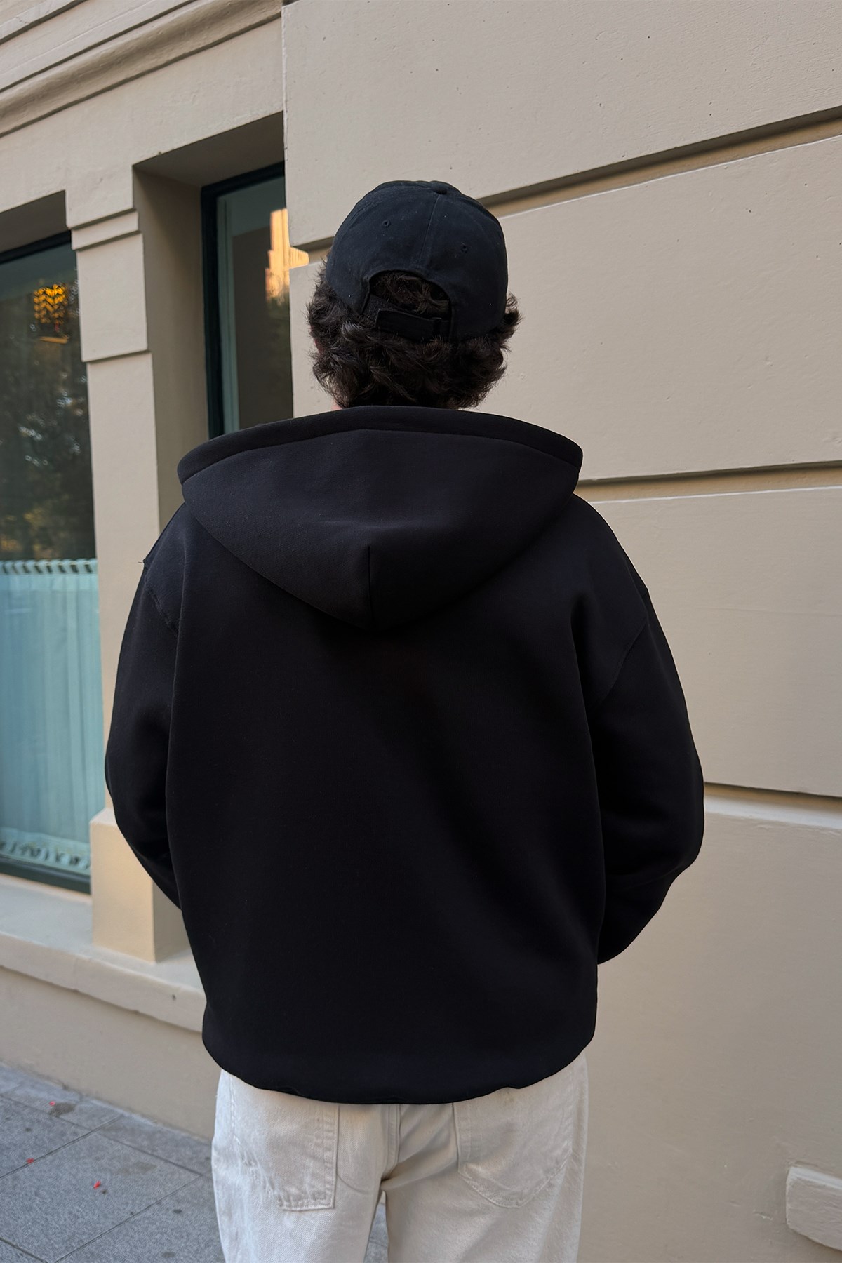 FW Star Cool Puff Relax Fit Black Zip Hoodie