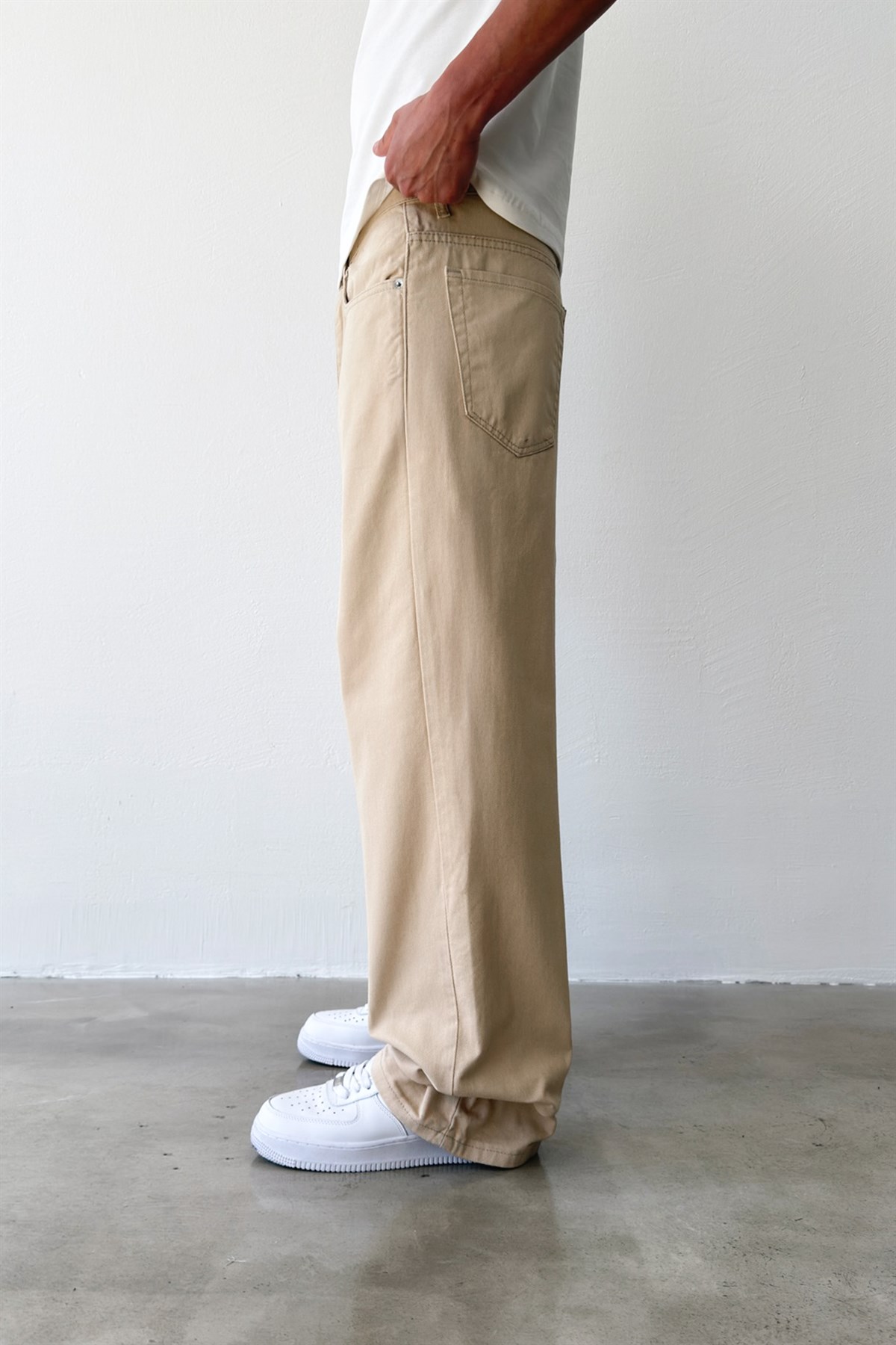 Gabardin Baggy Pantolon