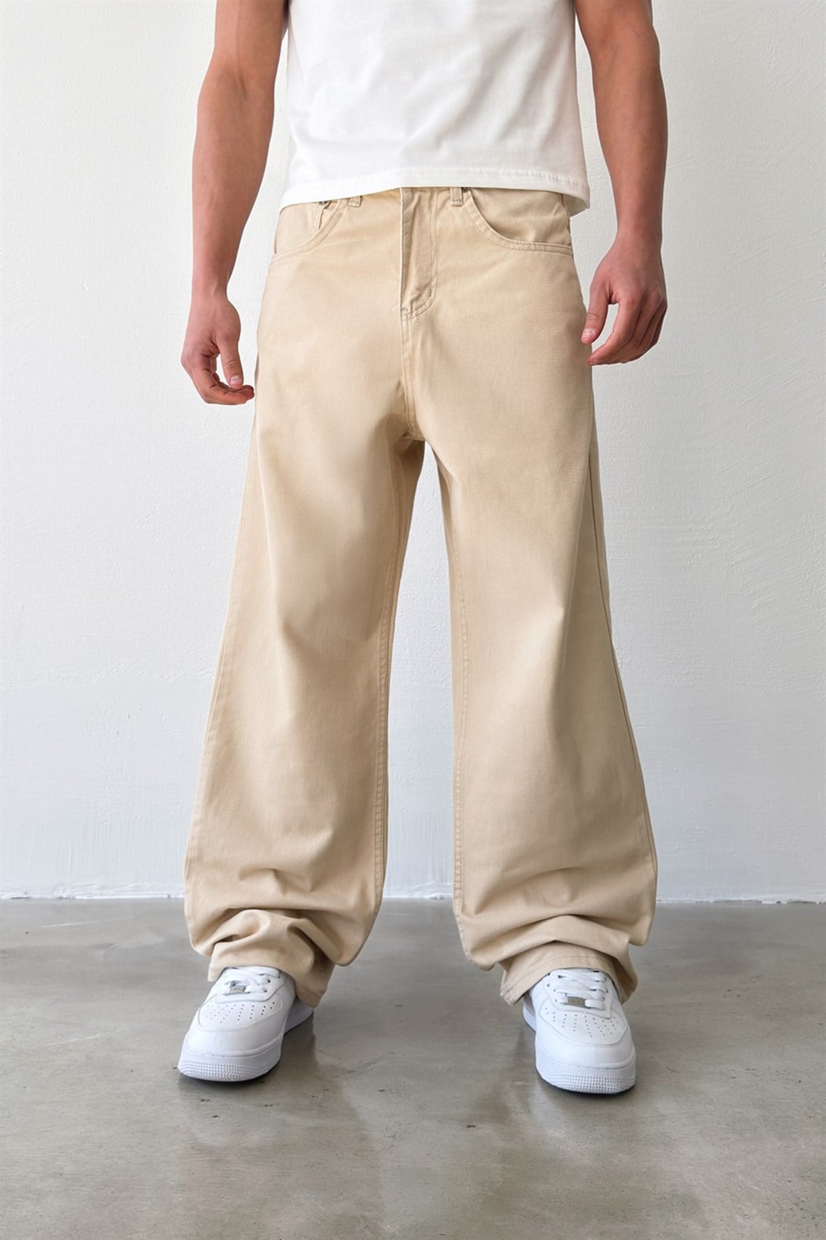 Gabardin Baggy Pantolon