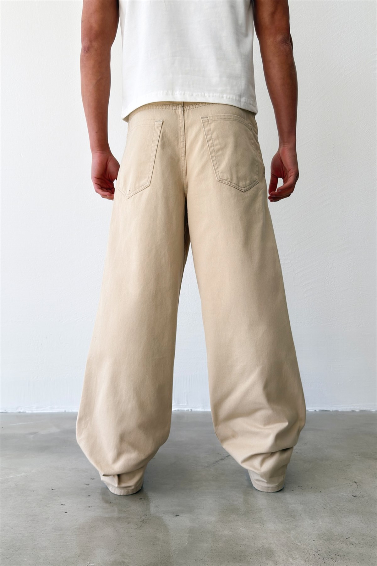 Gabardin Baggy Pantolon