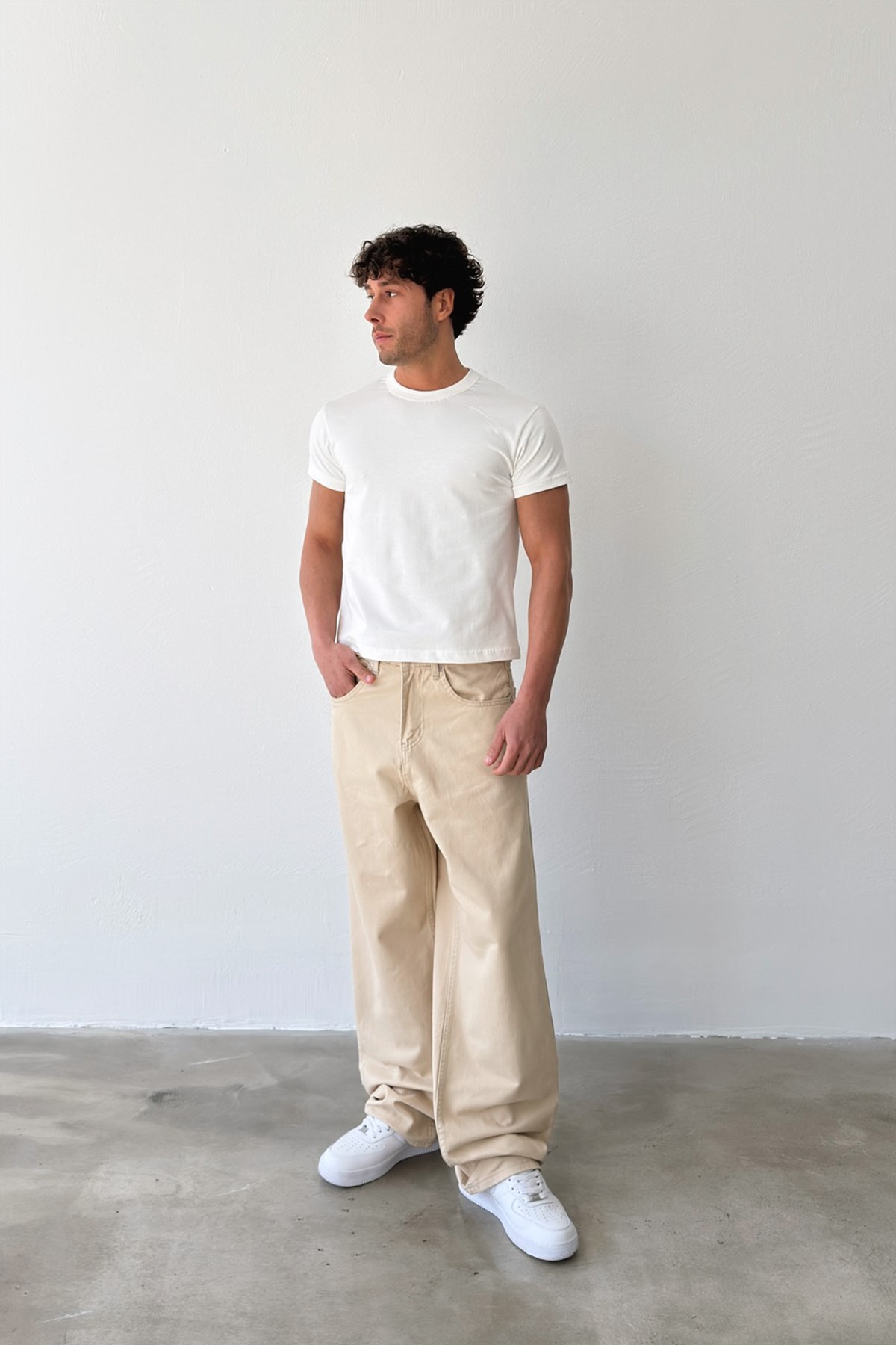 Gabardin Baggy Pantolon