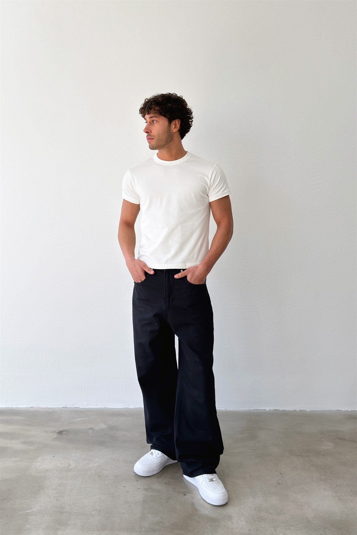 Gabardin Baggy Pantolon