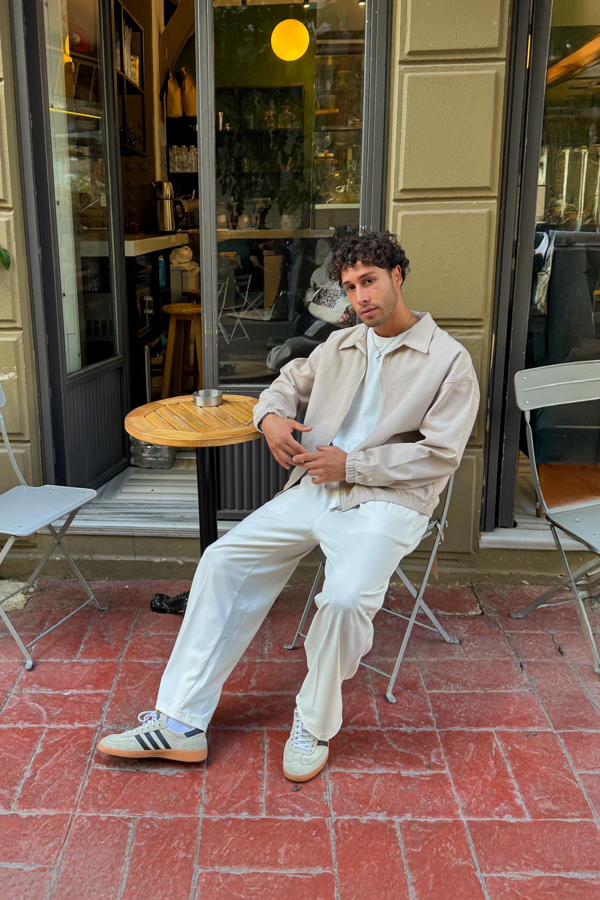 Gömlek Yaka Bomber İnce Ceket