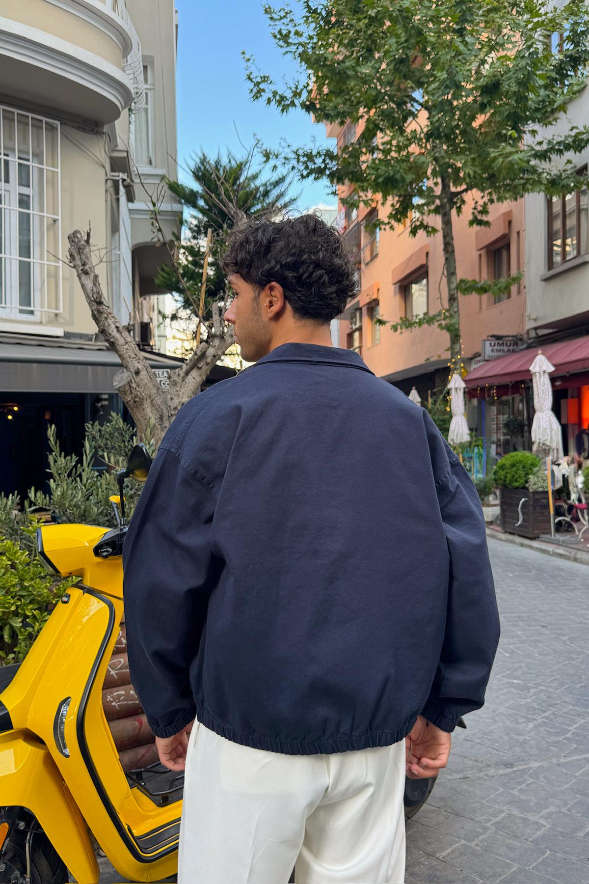 Gömlek Yaka Bomber İnce Ceket