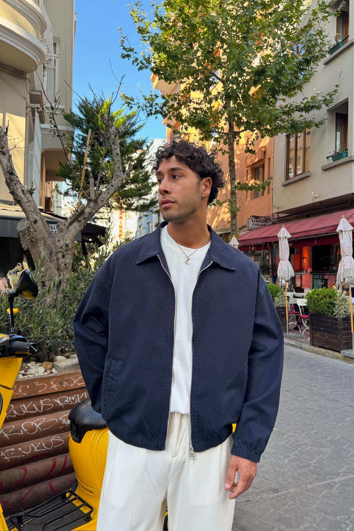 Gömlek Yaka Bomber İnce Ceket