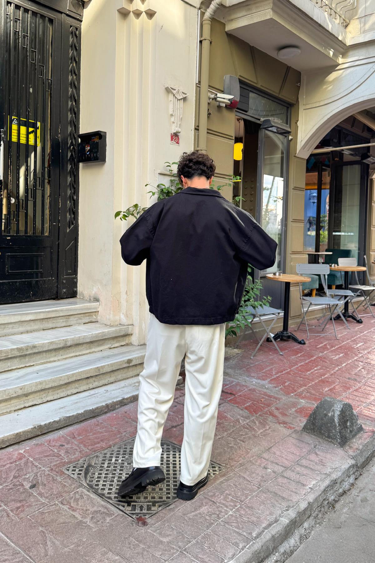 Gömlek Yaka Bomber İnce Ceket