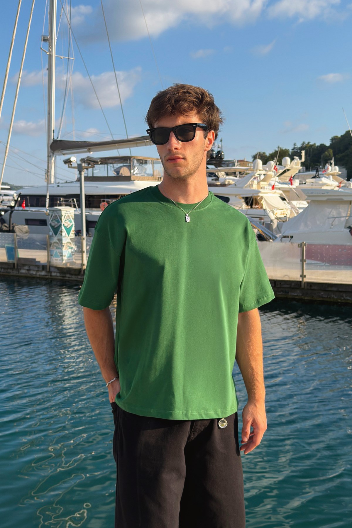Grove Boxy Tee - Green
