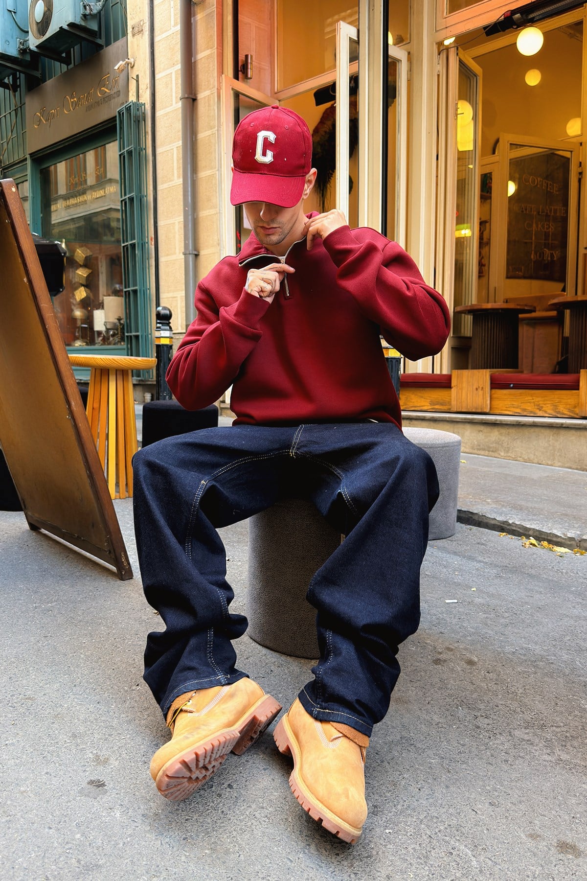 Half Zip Basic Sweatshirt