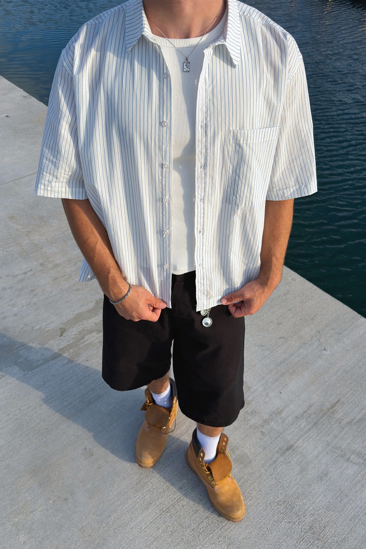 Harbor Oversized Striped Shirt 