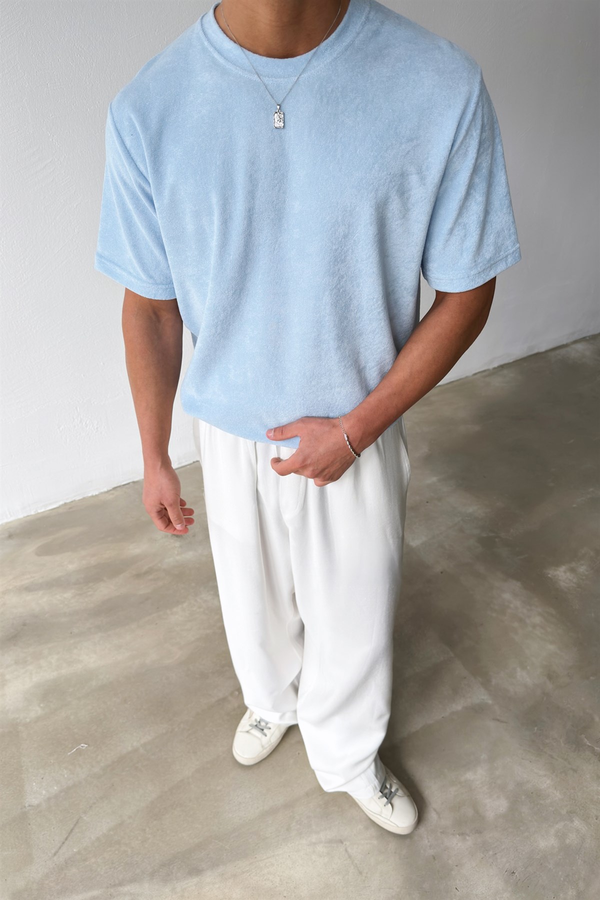 Havlu Kumaş Basic Tişört