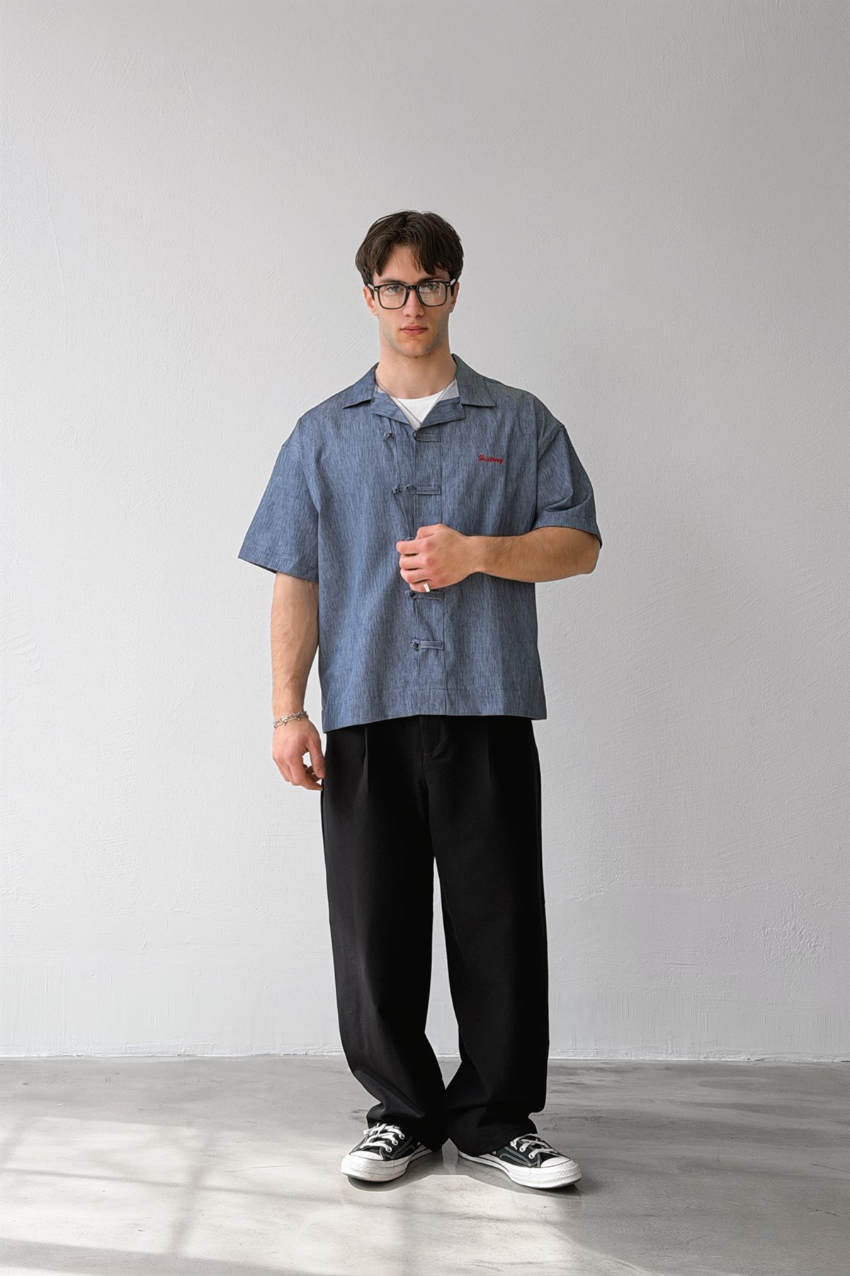 History Nakışlı Kimono Gömlek