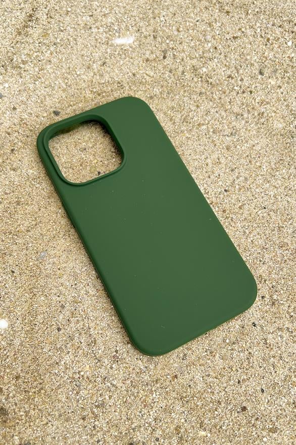Iphone 14 Pro Silicon Case Koyu Yeşil