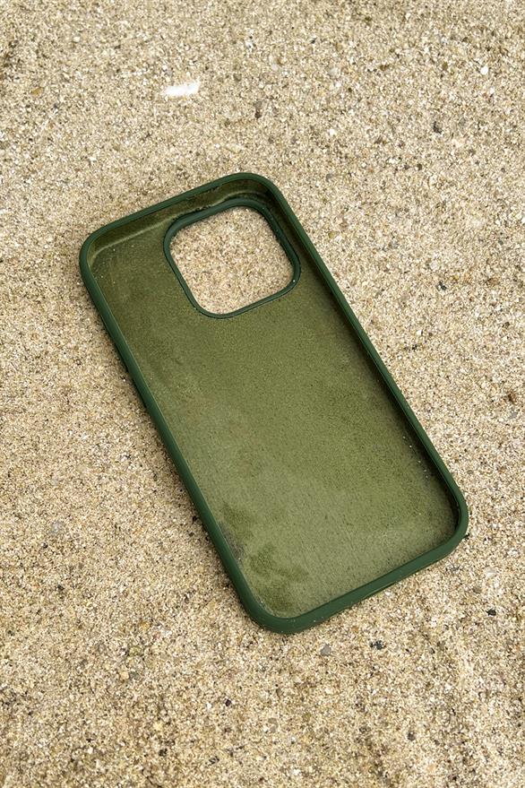 Iphone 14 Pro Silicon Case Koyu Yeşil