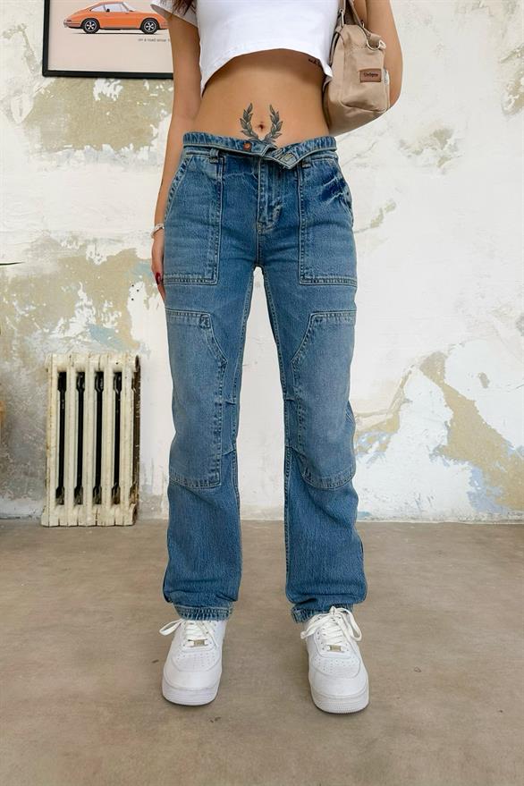 Multiple Pocket Mavi Regular Jean