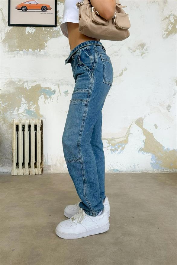 Multiple Pocket Mavi Regular Jean