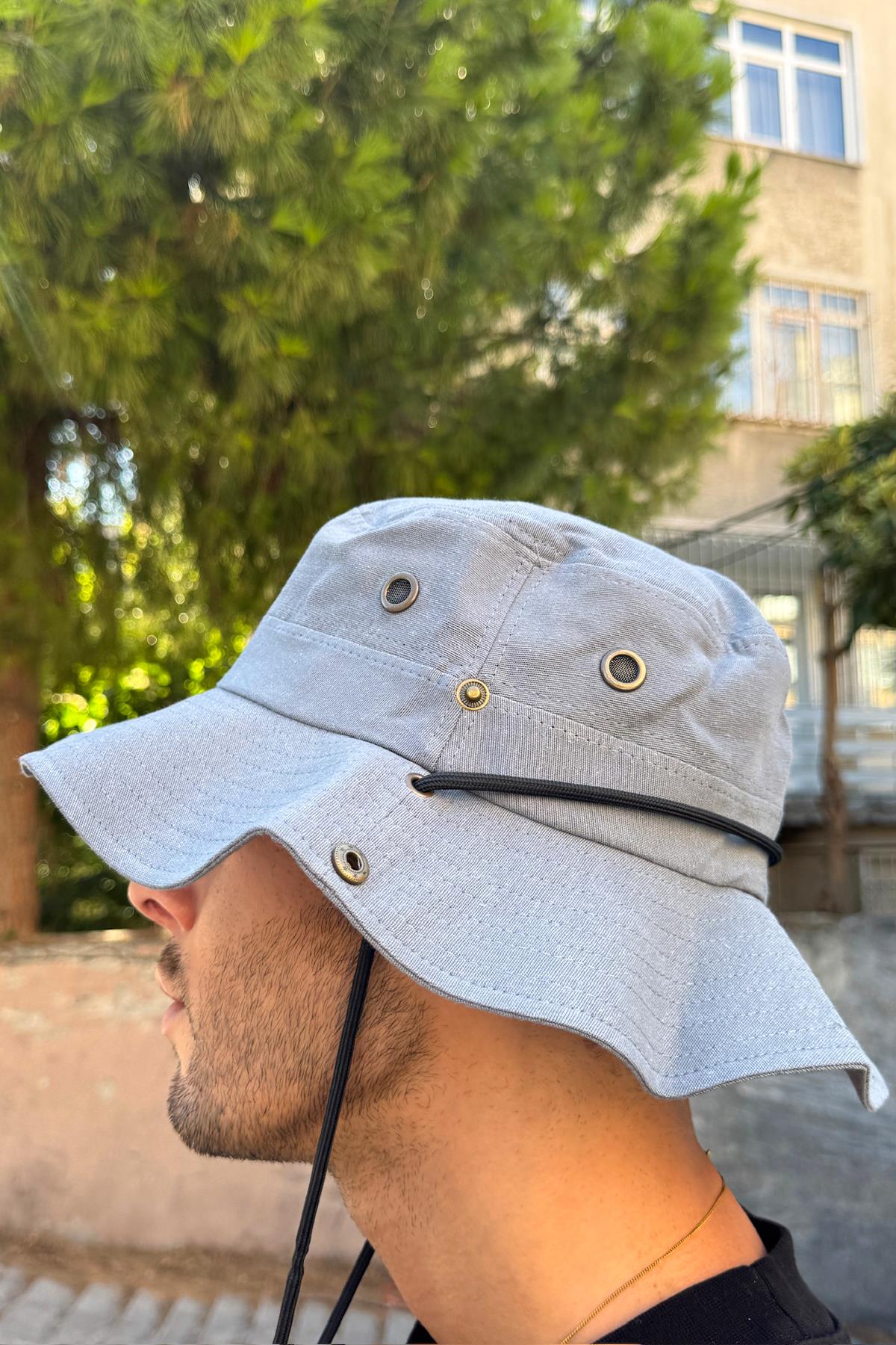 Katlanabilir Safari Şapka Navy Blue