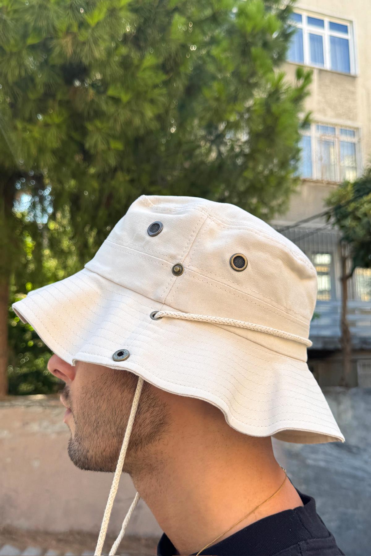 Katlanabilir Safari Şapka Bej