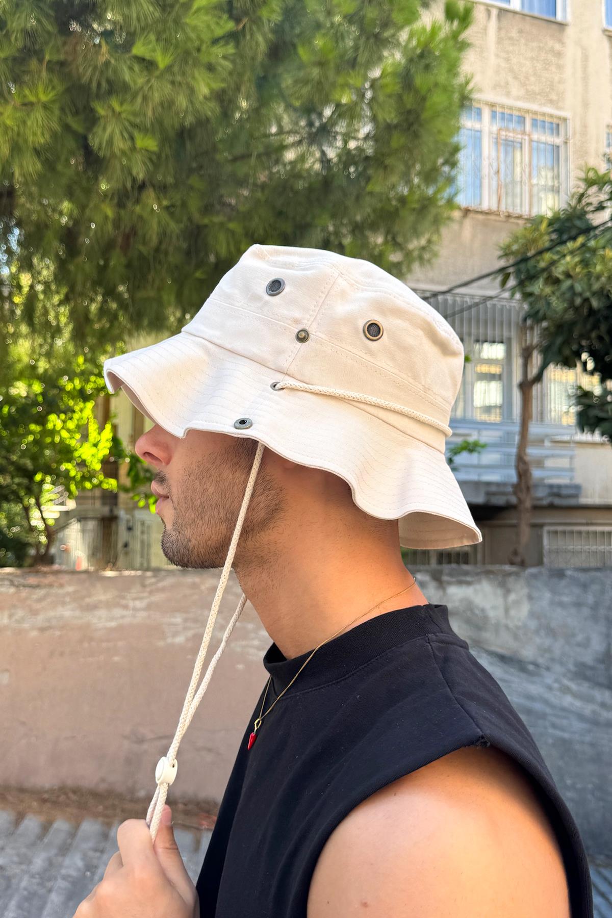 Katlanabilir Safari Şapka Bej