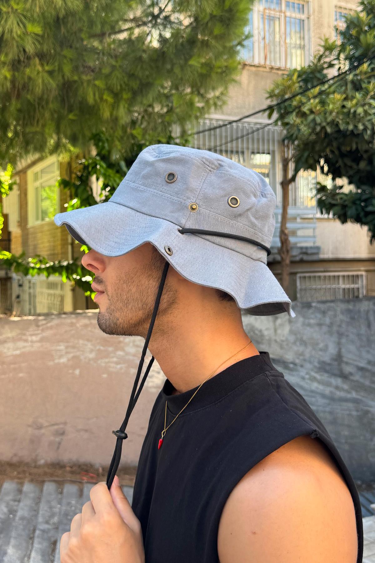 Katlanabilir Safari Şapka Navy Blue