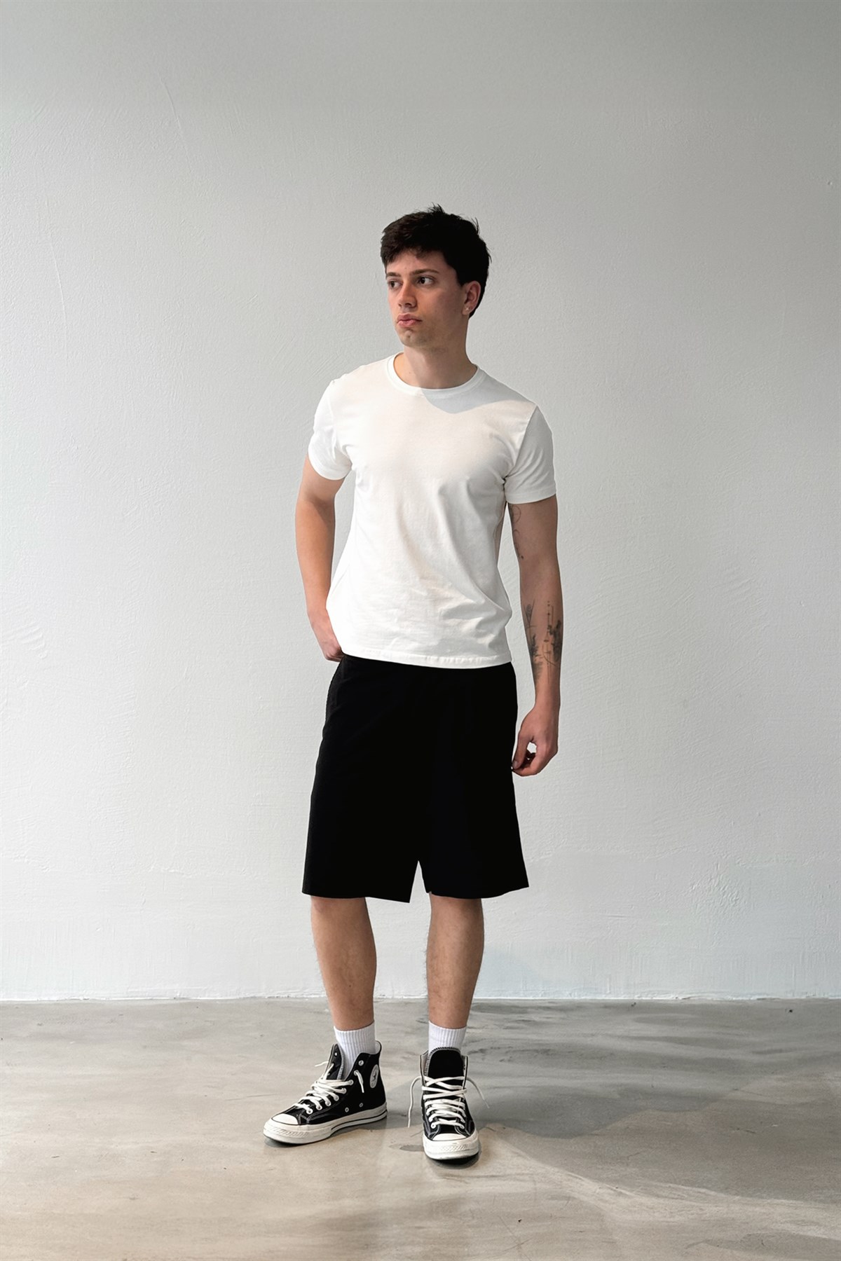 Kemer Aksesuarlı Keten Şort