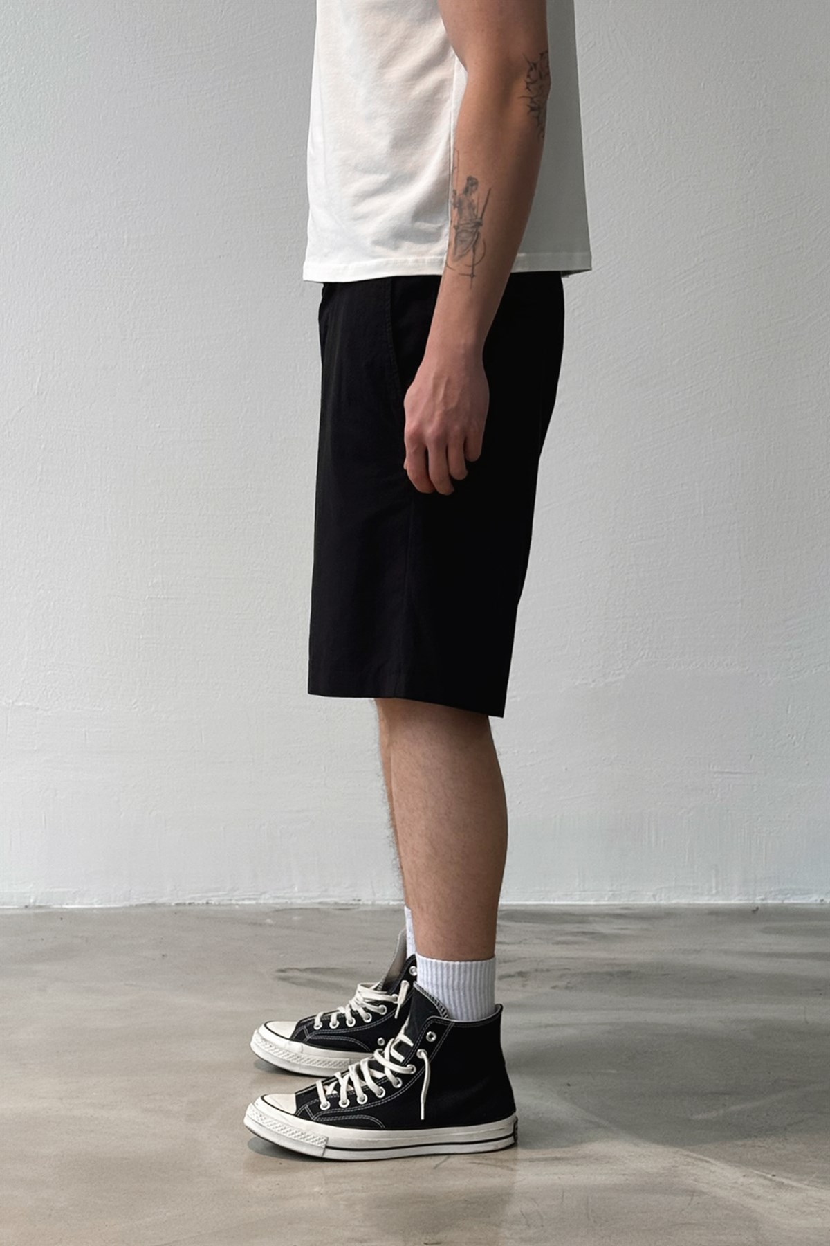 Kemer Aksesuarlı Keten Şort