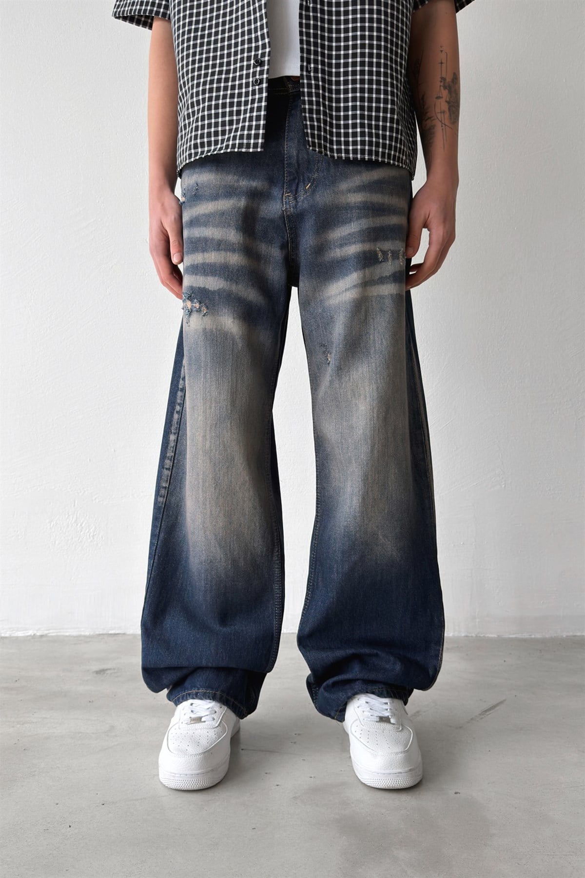Lazer Soldurma Efektli Regular Jean