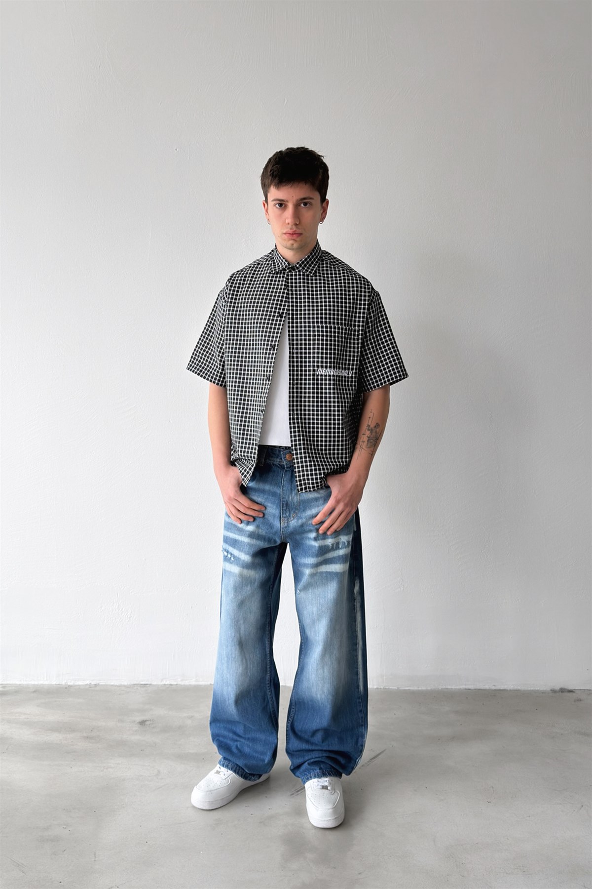 Lazer Soldurma Efektli Regular Jean