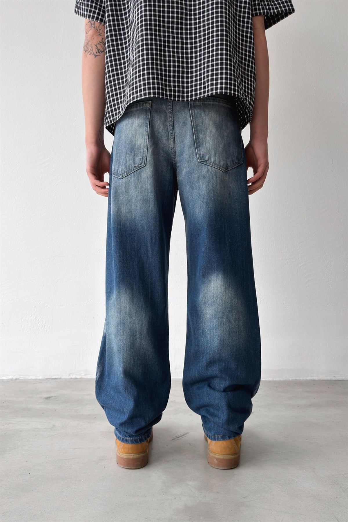 Lazer Soldurma Efektli Regular Jean