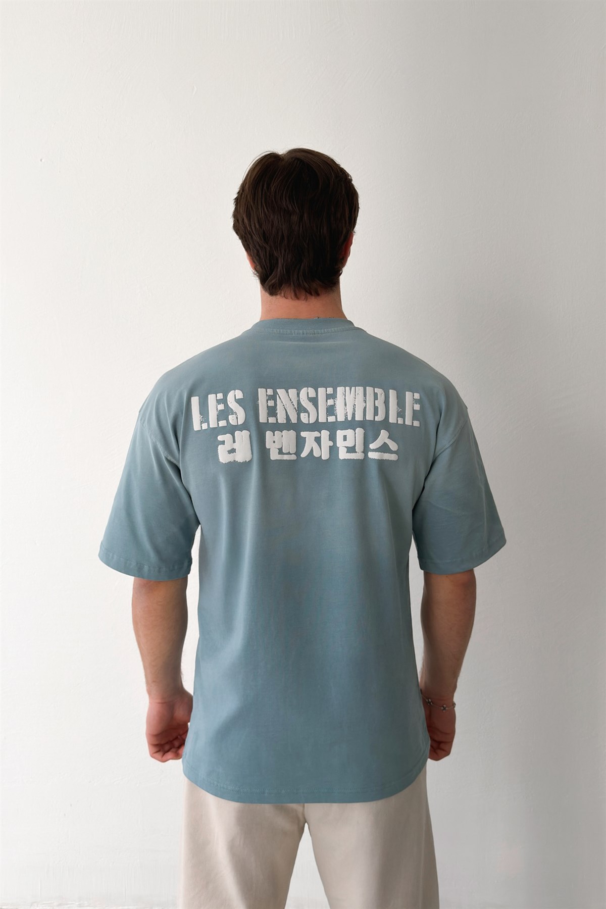 Les Ensemble Baskılı Oversize Tişört