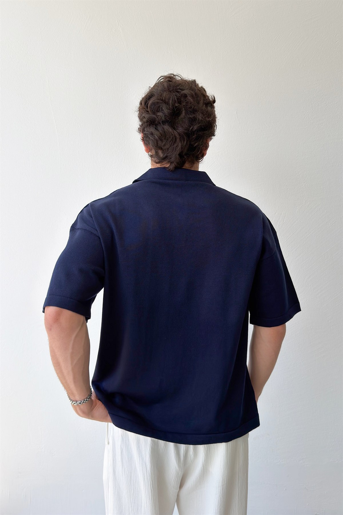 Limited Edition Baskılı Triko Polo Yaka Tişört