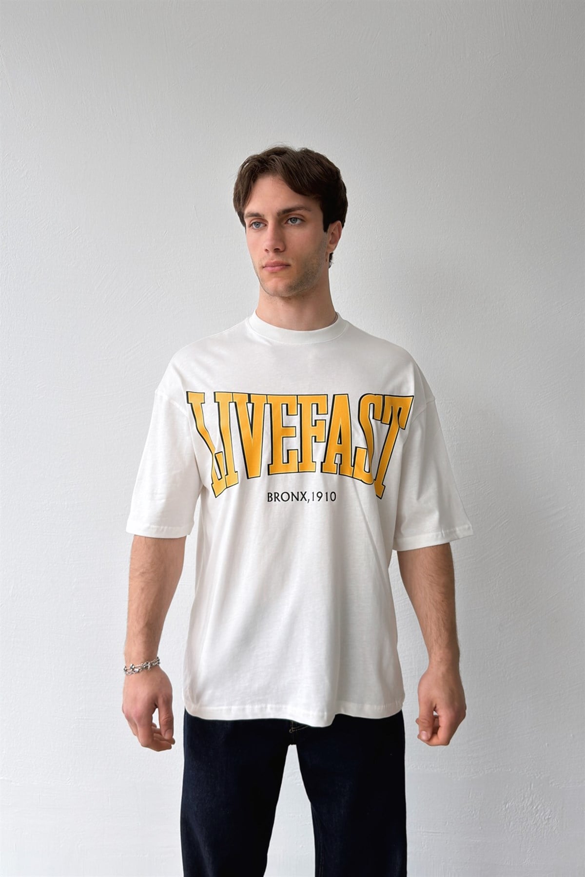 Live Fast Baskılı Tişört