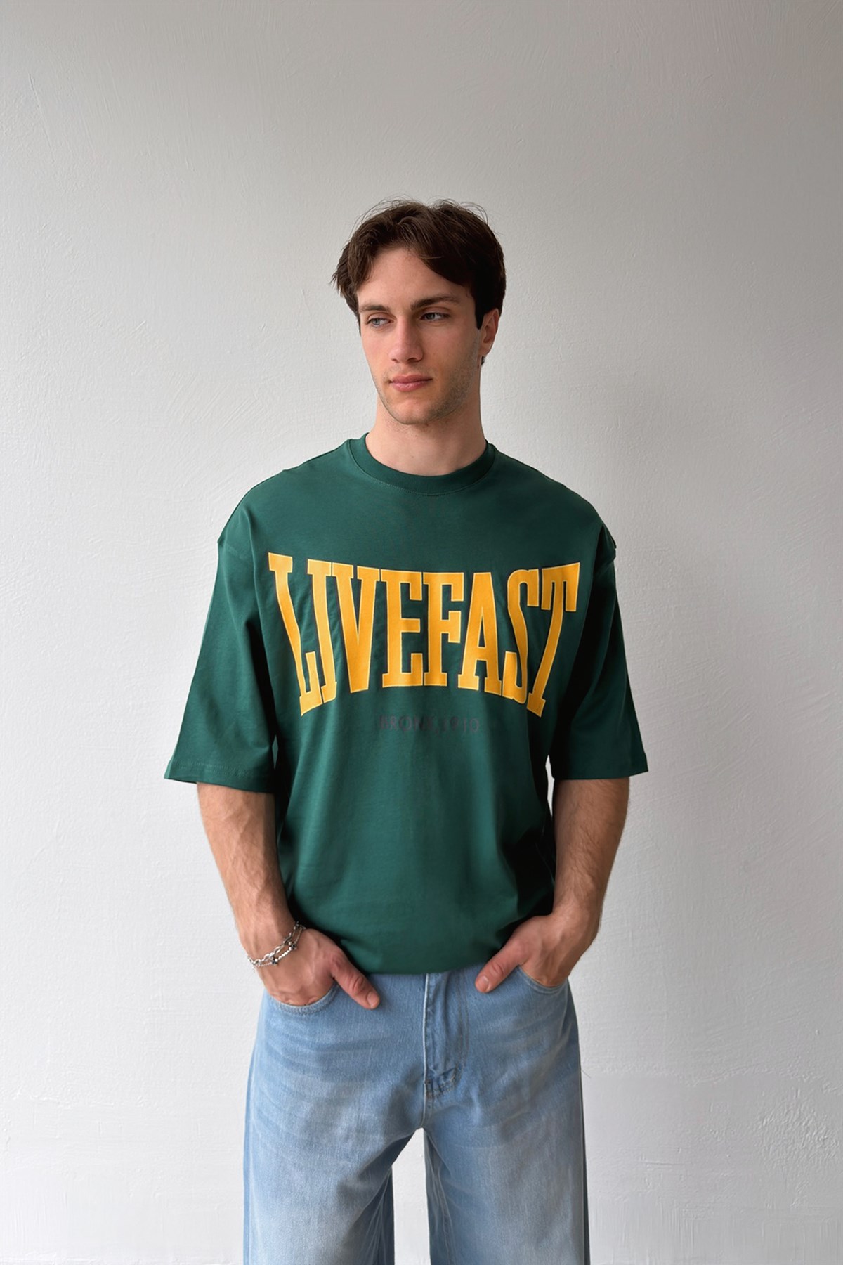 Live Fast Baskılı Tişört