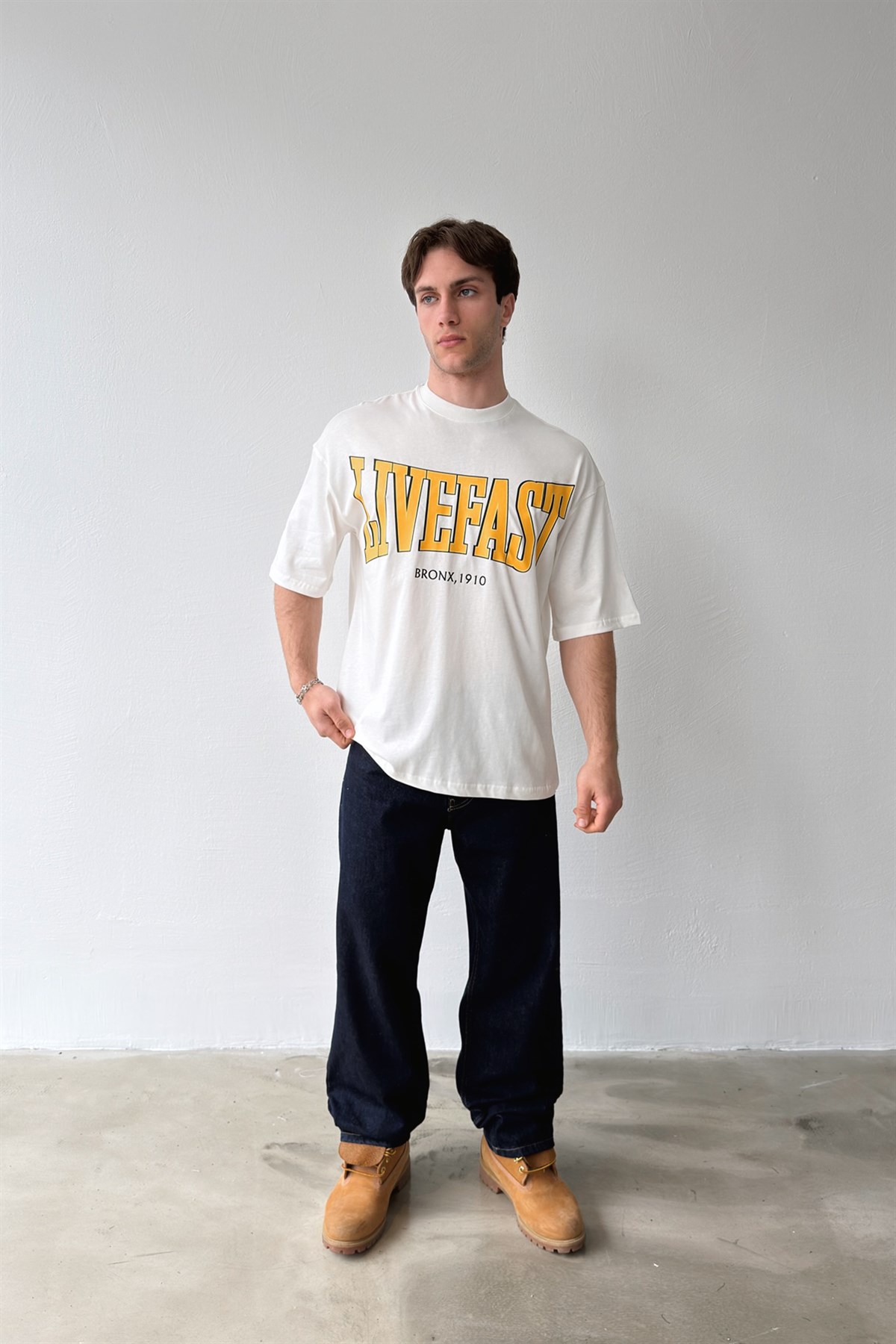 Live Fast Baskılı Tişört