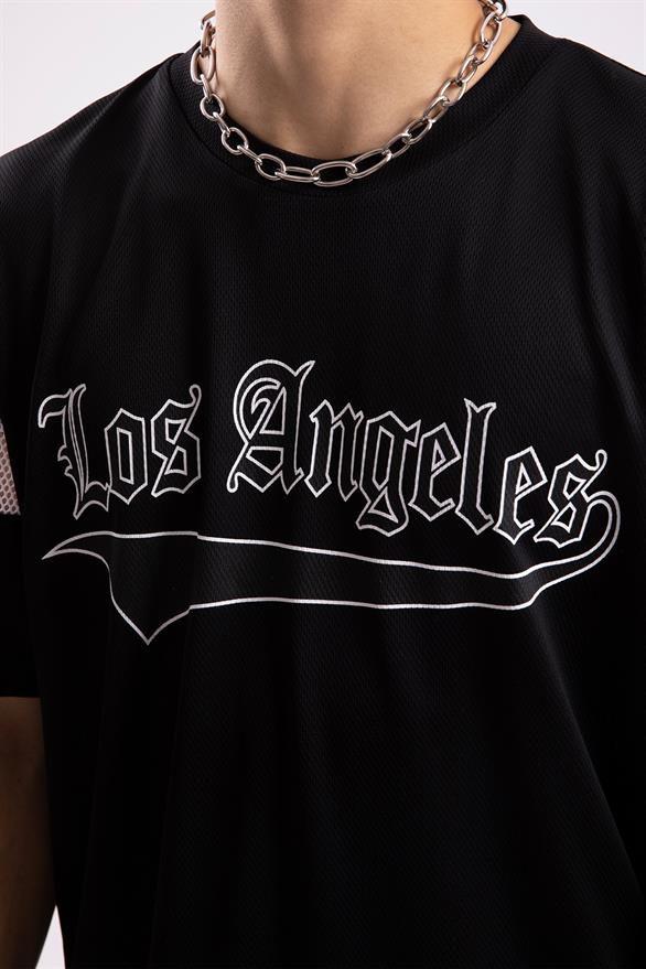 Los Angeles File Detaylı Siyah Forma