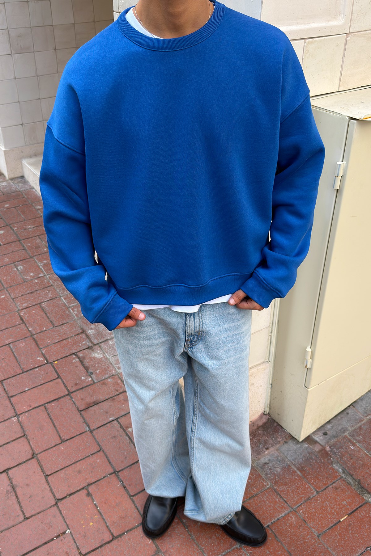 FW Star Cool Puff Boxy Fit Blue Sweat