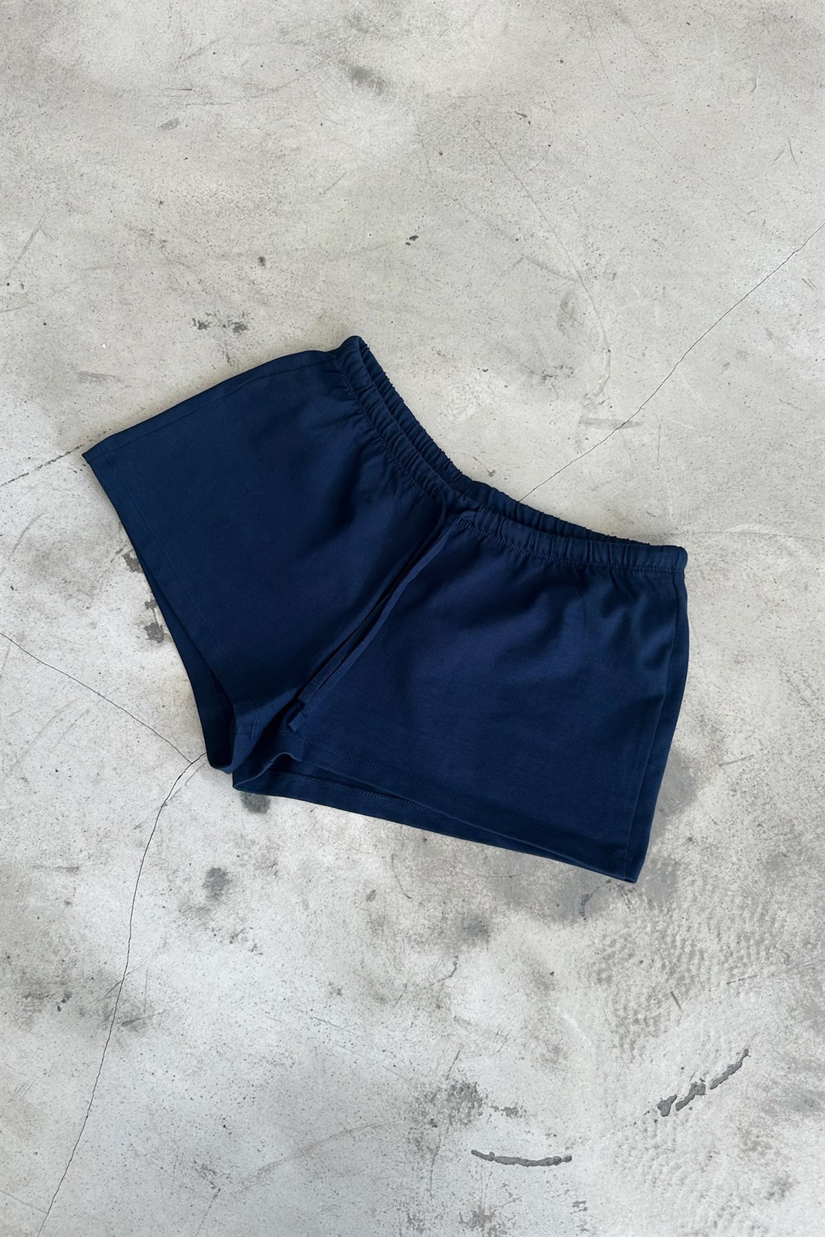 Navy Blue Relaxed Mini Shorts