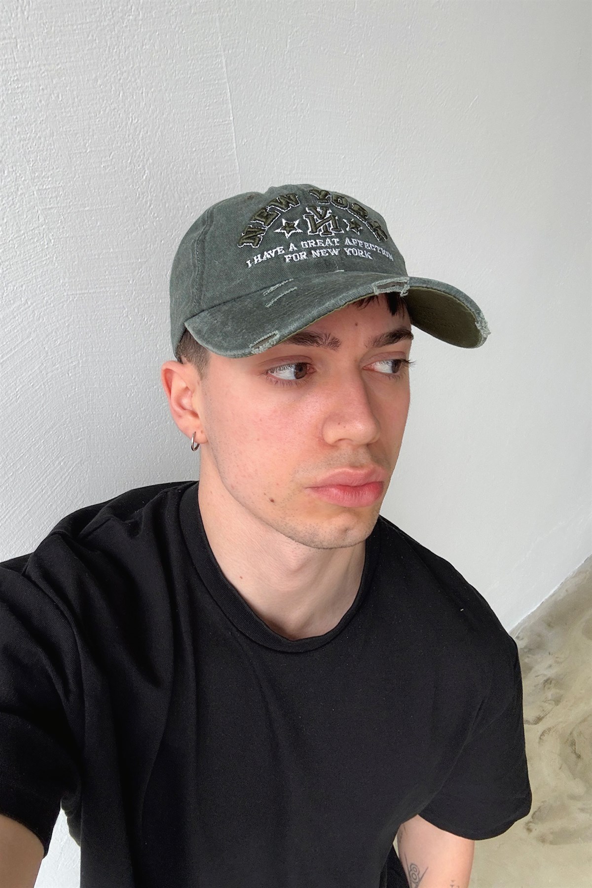 New York Nakışlı Şapka