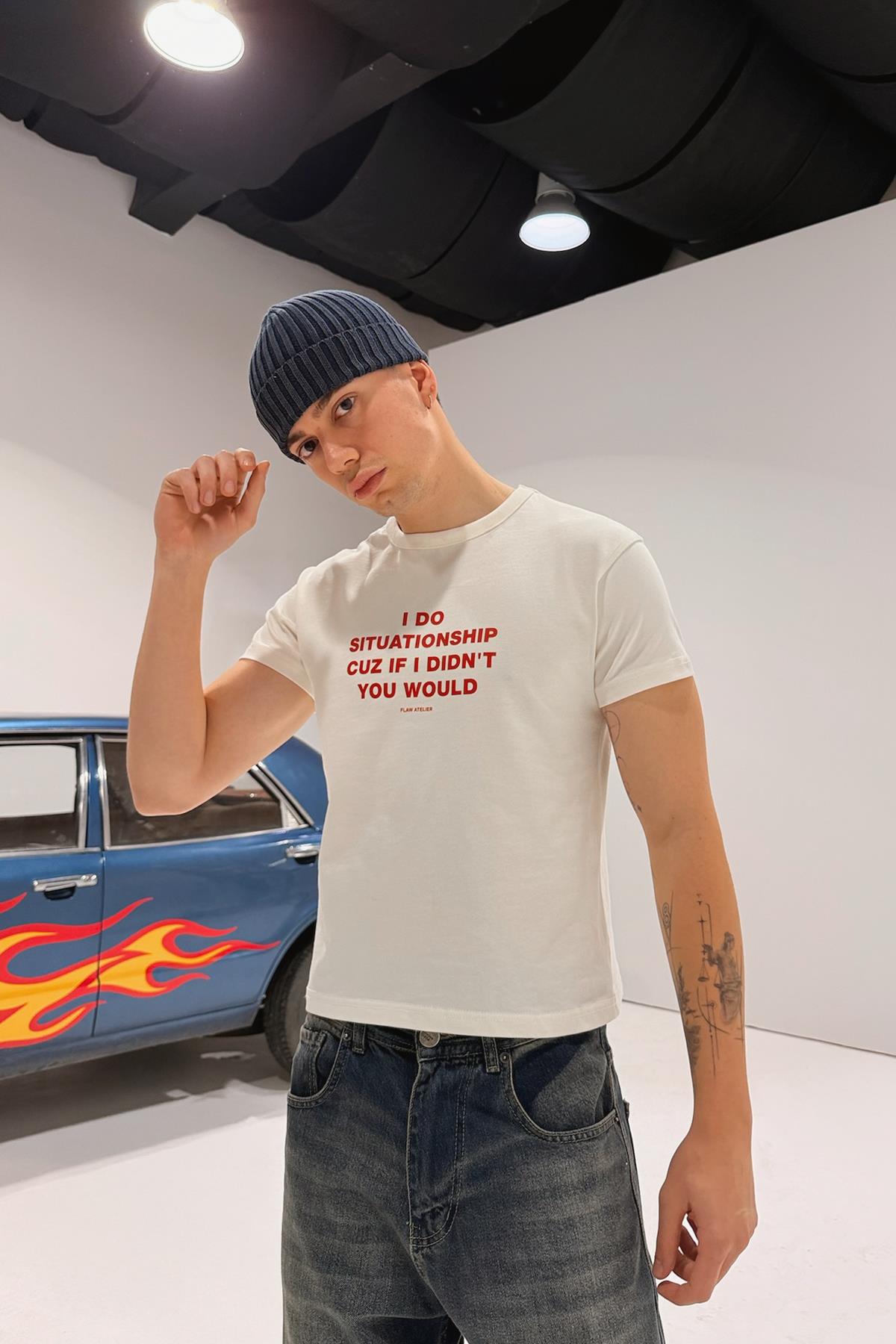 No Situationship Baskılı Tişört