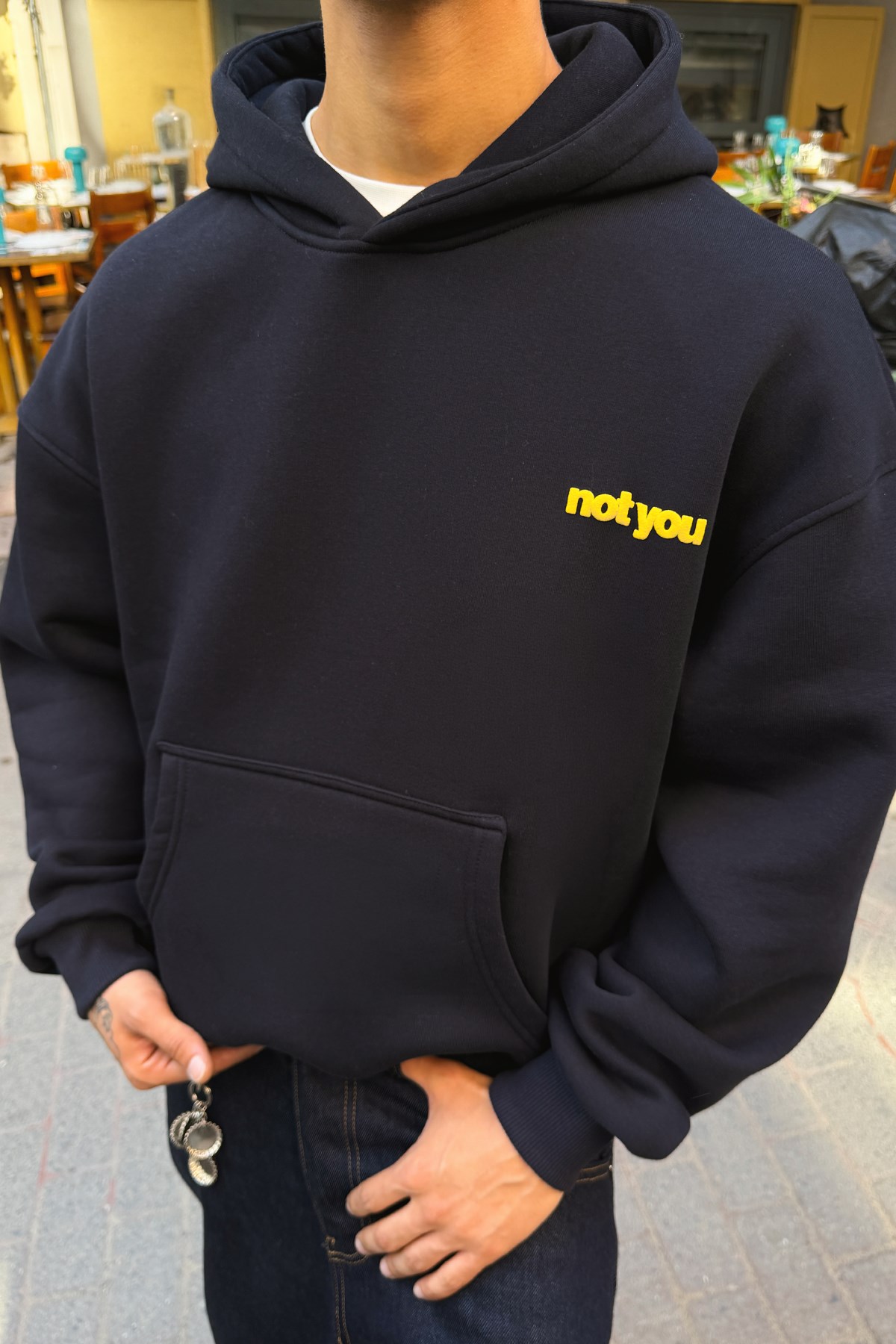 Deadpan Navy Hoodie