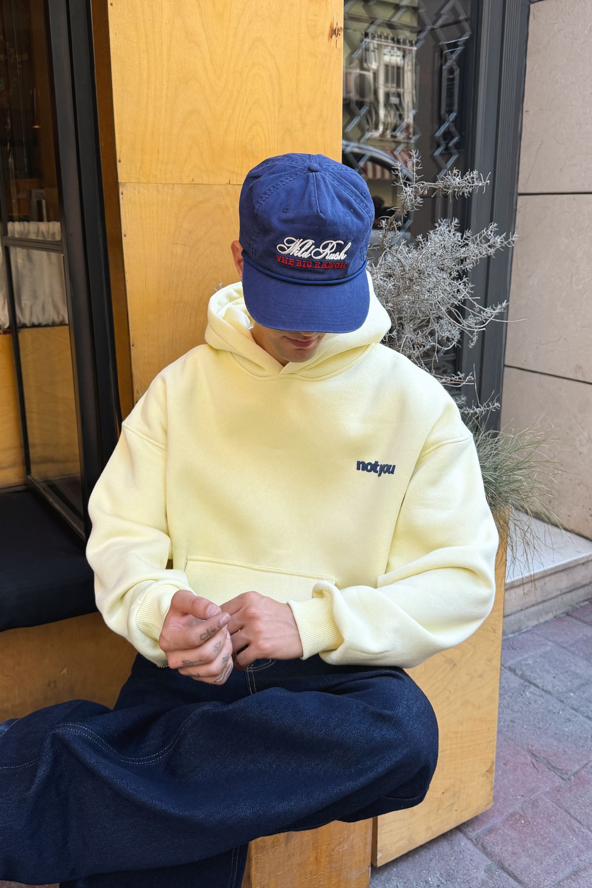 Not You Again Baskılı Hoodie