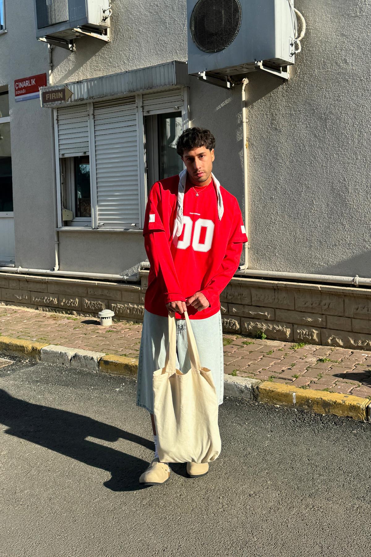 Number 00 Kırmızı Uzun Kol Forma